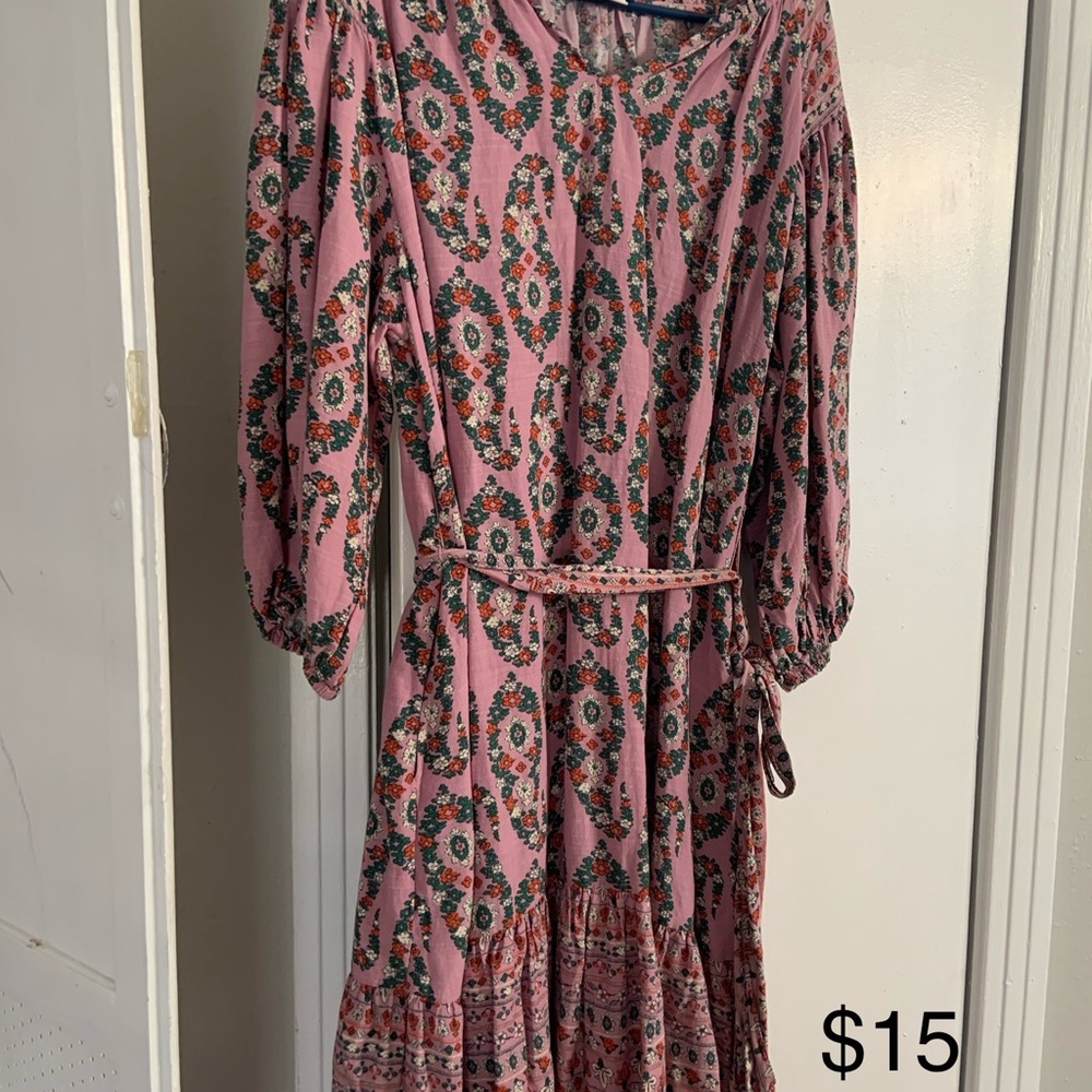 Knox Rose Pink Floral Long Sleeve Dress